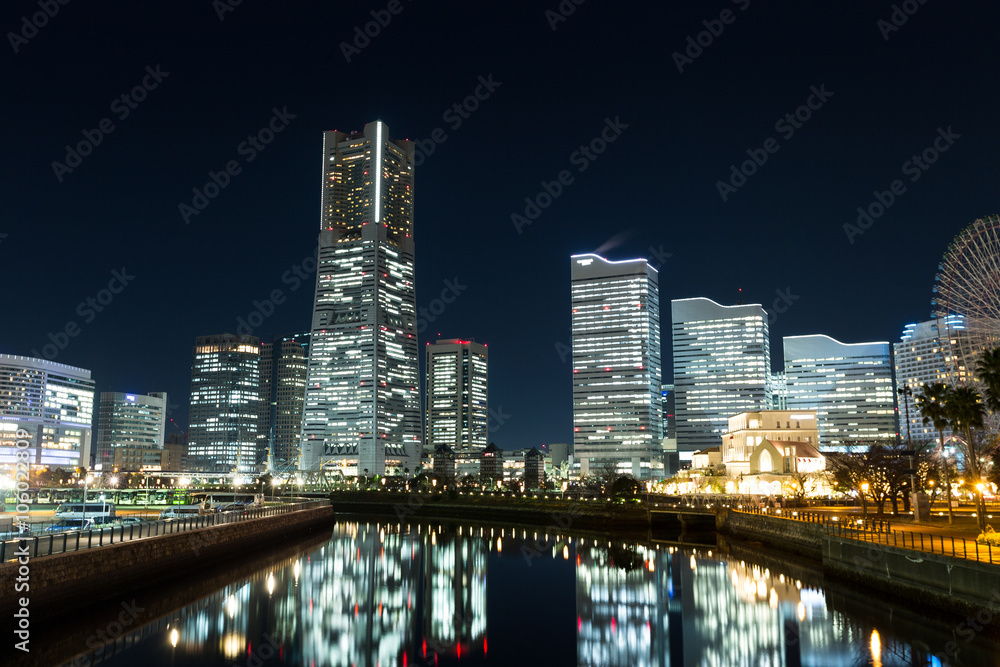 Yokohama skyline at night