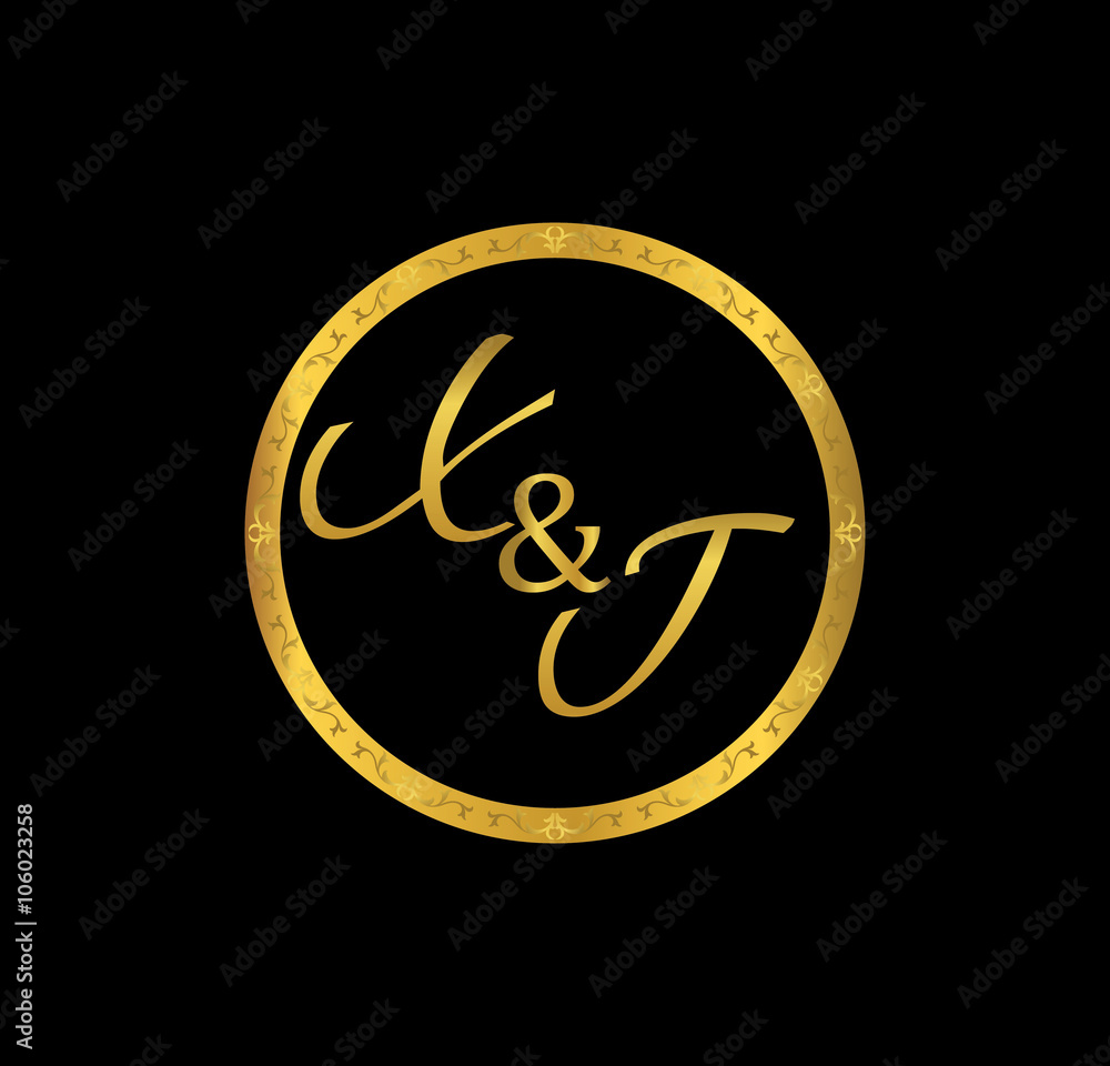 XT initial wedding in golden ring