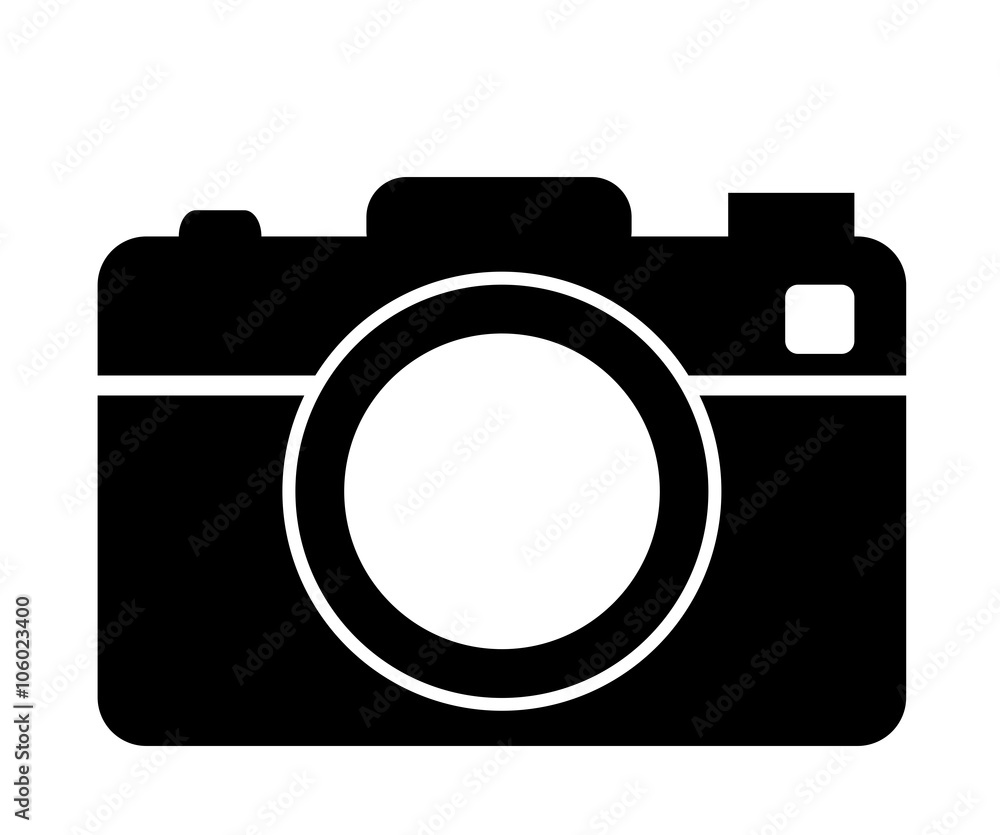 photographic camera sign symbol isolated on white background