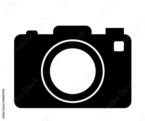 photographic camera sign symbol isolated on white background