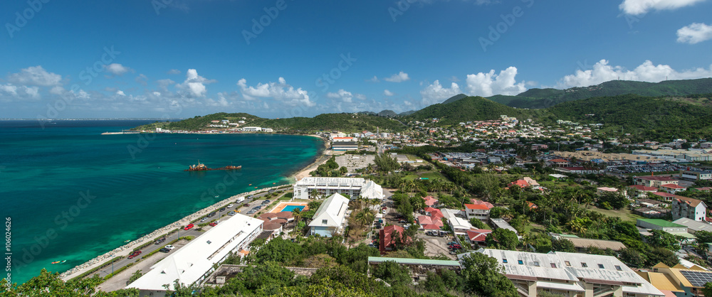Saint Martin island, Caribbean sea