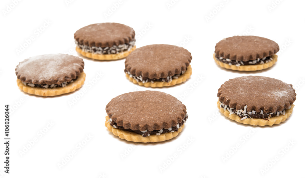 Sandwich cookies with chocolate Sandwich cookies with chocolate
