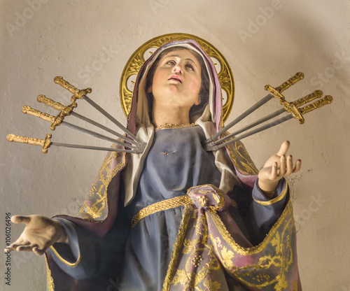 Принти на полотні The Seven Sorrows of the Blessed Virgin Mary