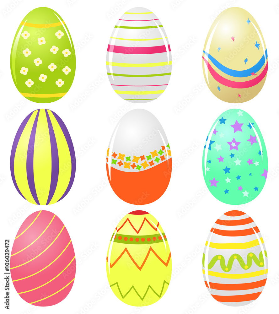 Vector easter eggs