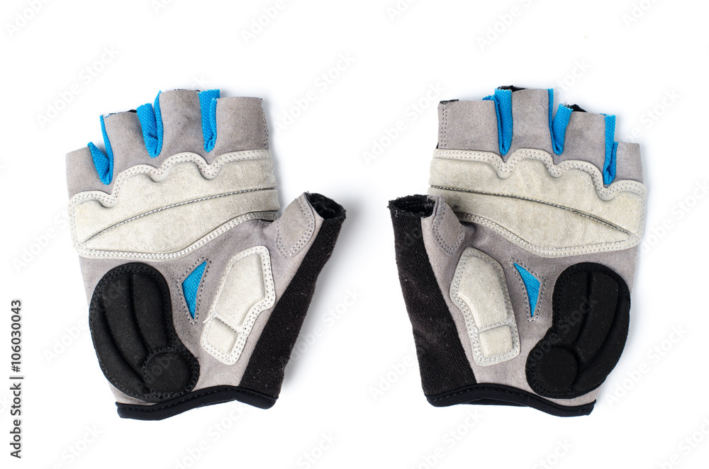 Obraz premium Bicycle gloves on white background