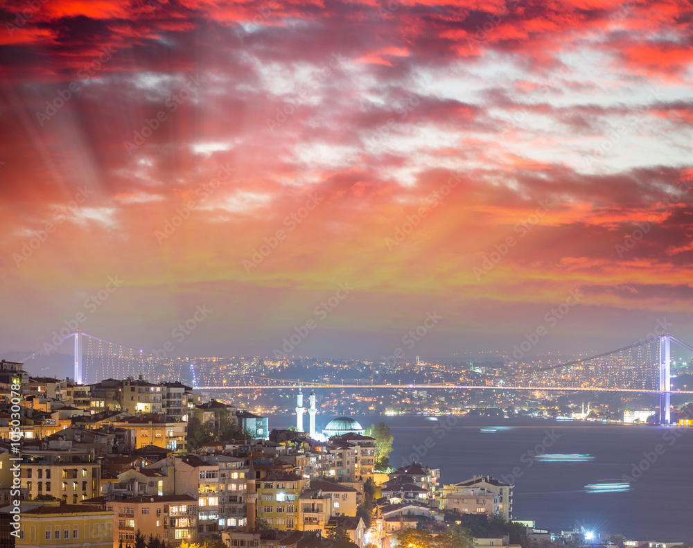 Sunset over Istanbul, Turkey