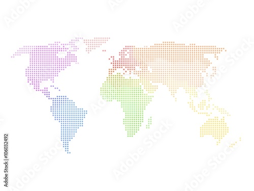 Dotted world map
