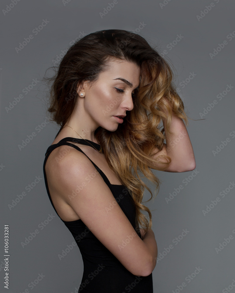 Attractive girl in a studio Attractive girl in a studio