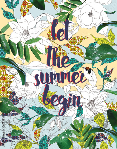 Summer illustration: let the summer begin