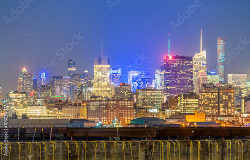 NEW YORK CITY - SEPTEMBER 22, 2015: Wonderful Manhattan night sk