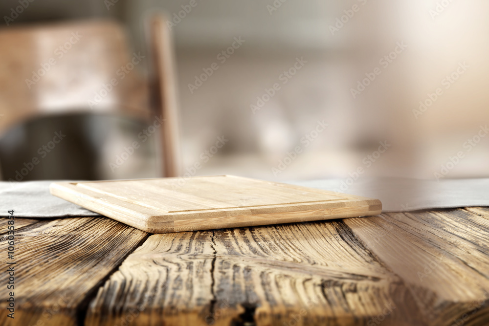 wooden desk space 
