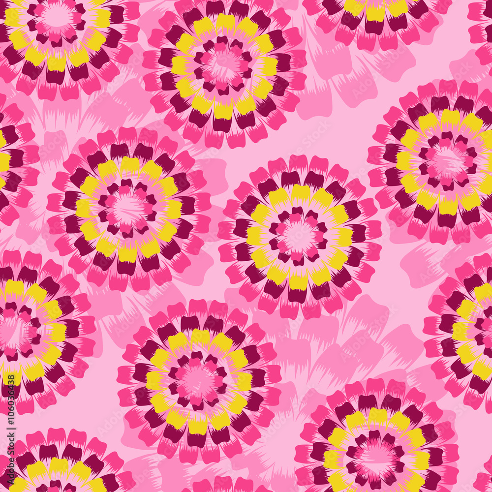 Seamless vector retro floral background Seamless vector retro floral background