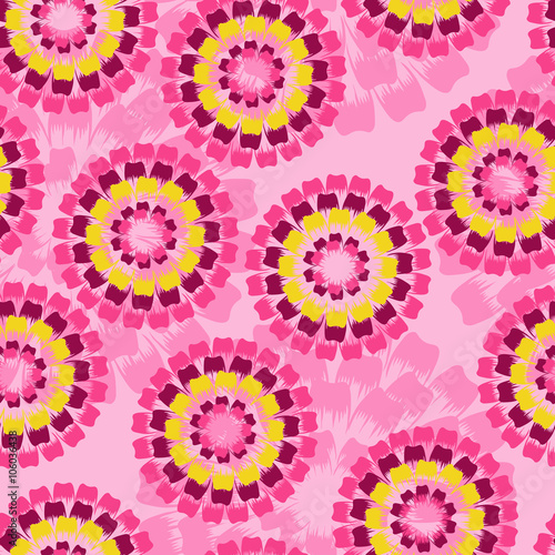 Seamless vector retro floral background