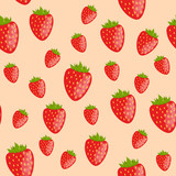 Seamless background with strawberries