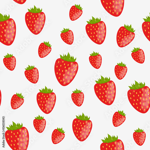 Seamless background with strawberries