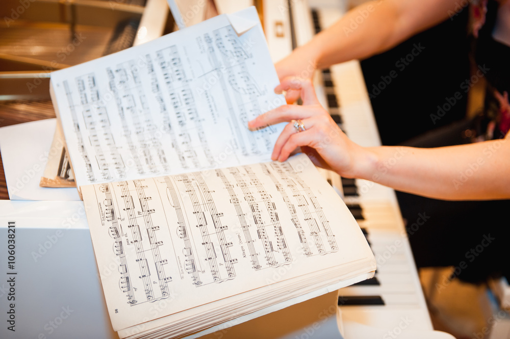 Fototapeta premium Artist hands of a piano player