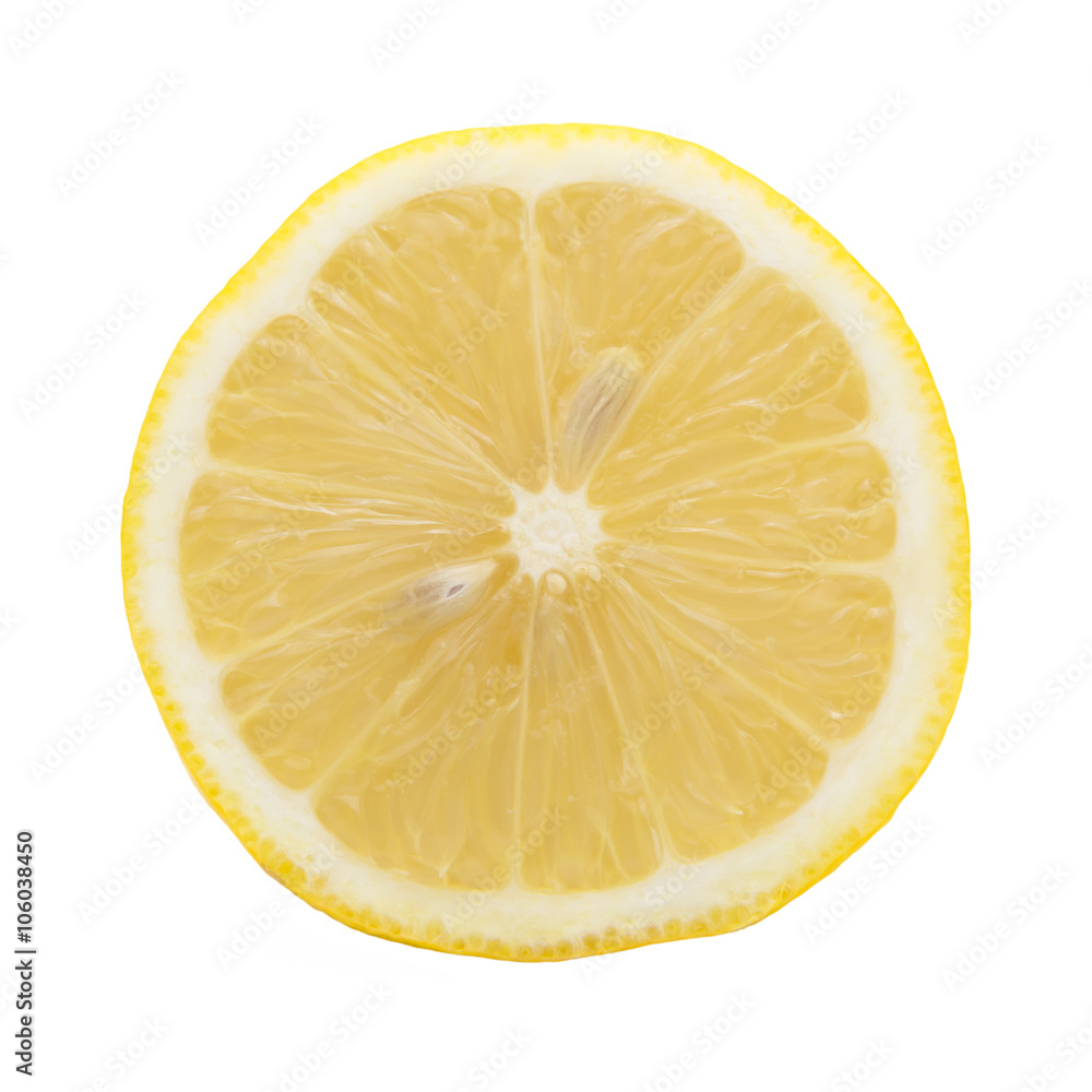 Half lemon isolated on white background concept Half lemon isolated on white background concept