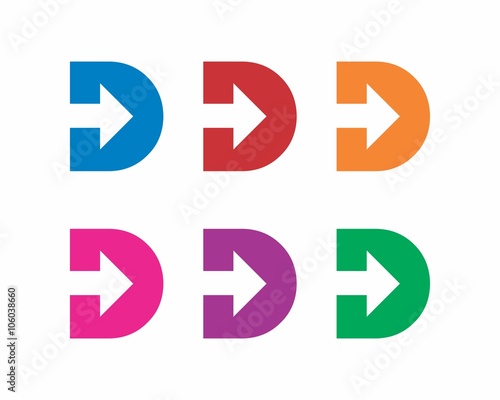 Free Download D Letter Arrow Logo - GFXLoad