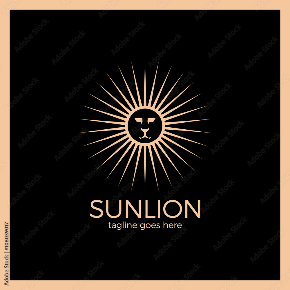 Fototapeta premium Myth Sun Lion Logo
