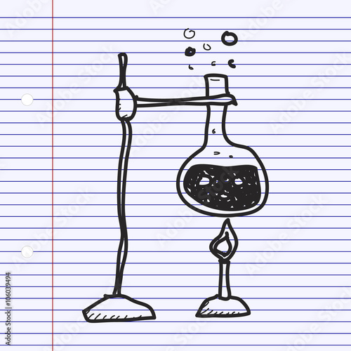 Simple doodle of a science experiment