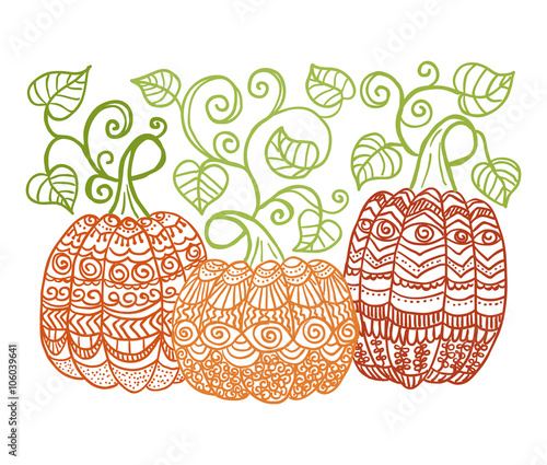 Zentangle style pumkins