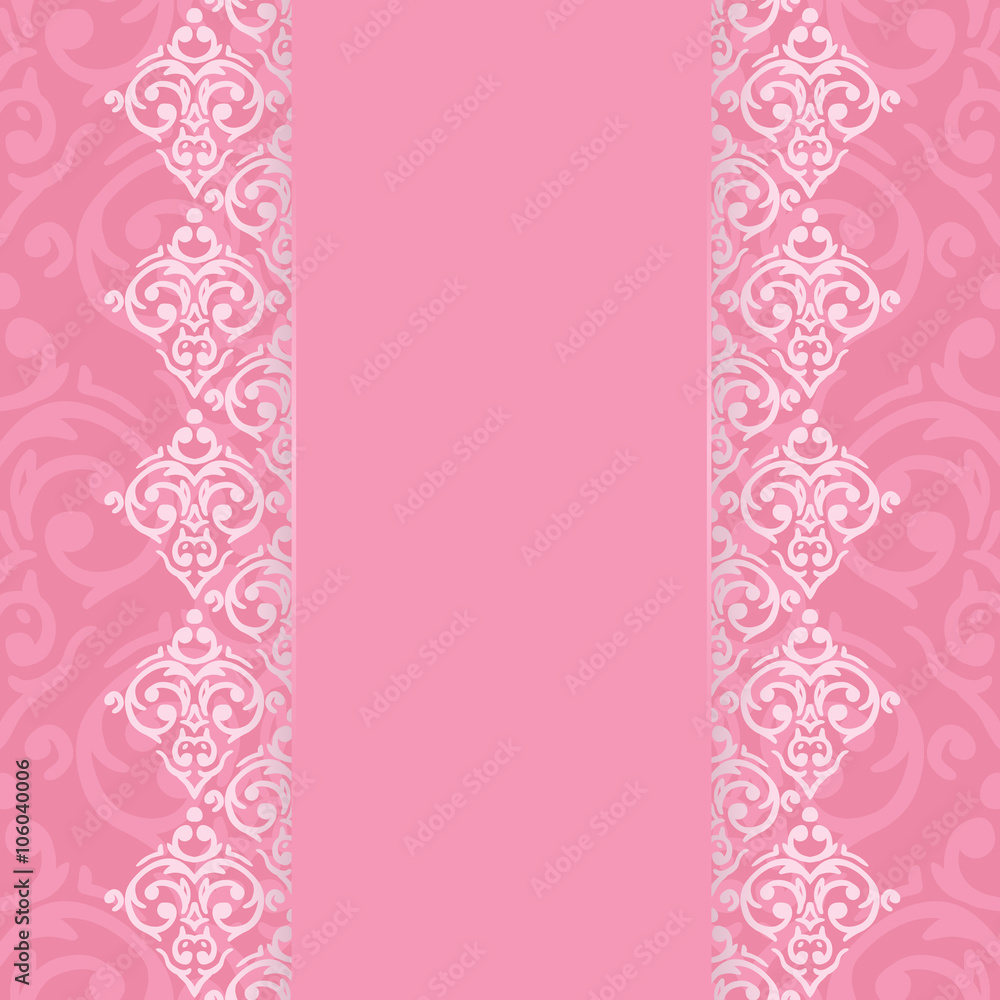 Vector seamless baroque damask luxury pink background Vector seamless baroque damask luxury pink background