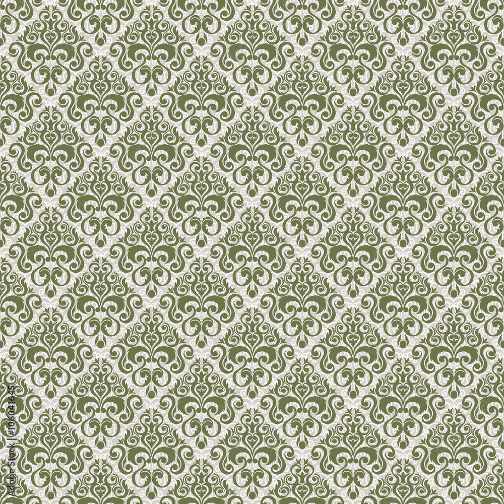 Vector seamless baroque damask luxury background Vector seamless baroque damask luxury background