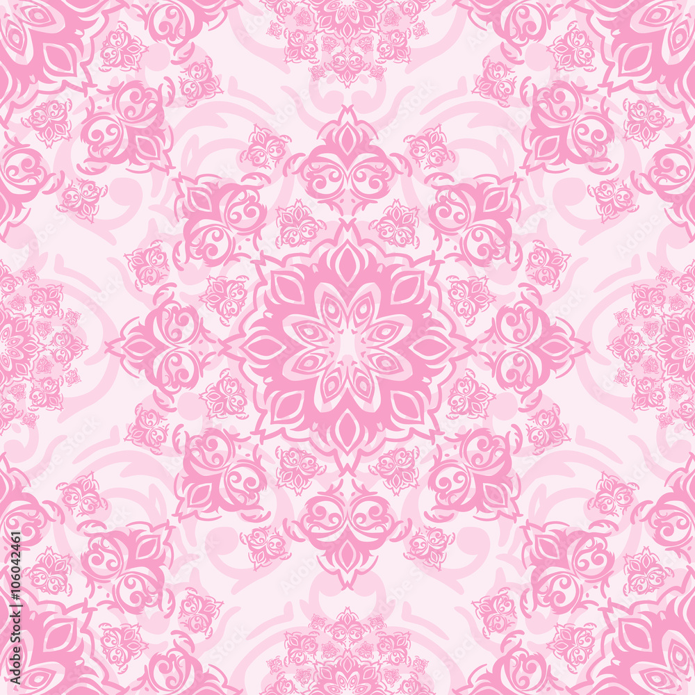 Vector seamless baroque damask luxury background Vector seamless baroque damask luxury background