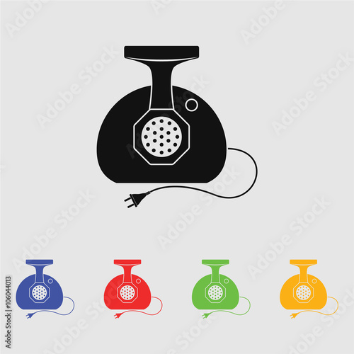 Meat grinder vector icon