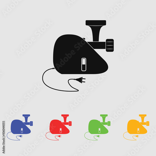 Meat grinder vector icon
