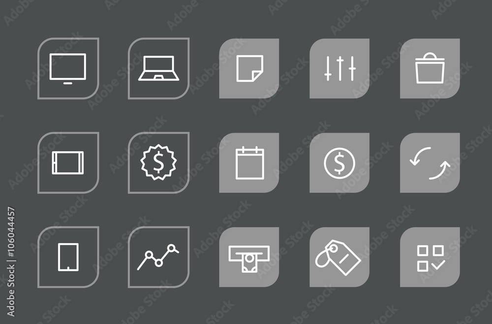 Modern web and mobile application pictograms collection. Lineart