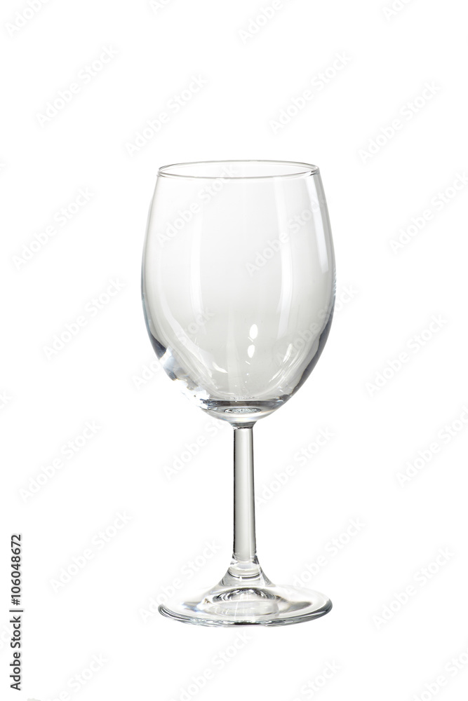 Empty wine glass. isolated on a white background