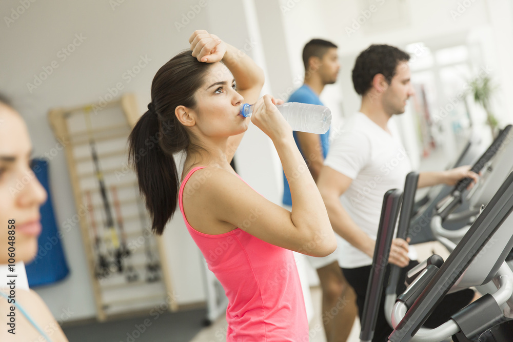 Woman training in the gym