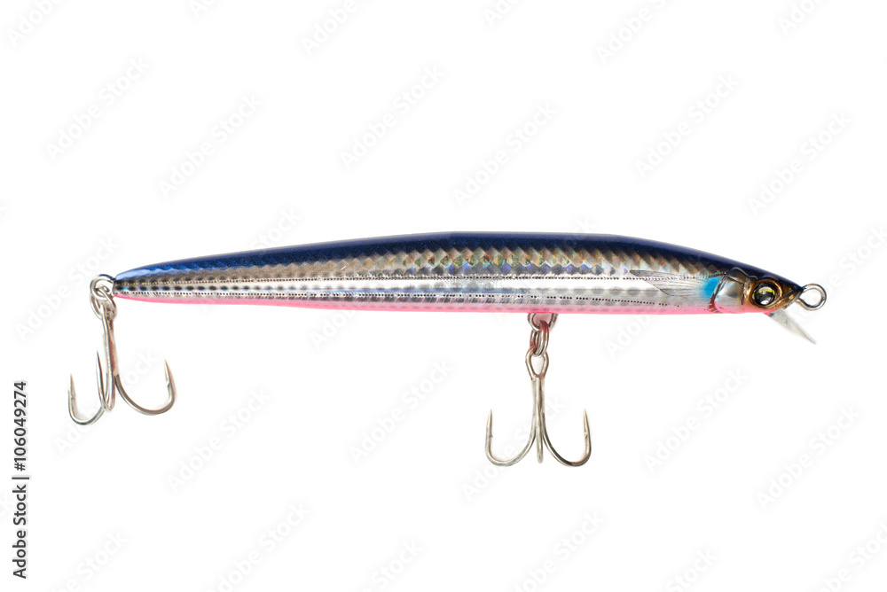 Fishing lure isolated on white background. Fishing lure isolated on white background.