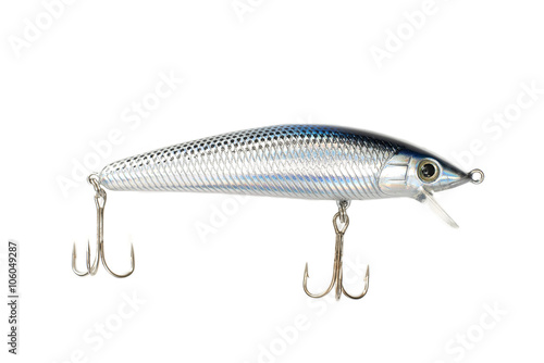 Fishing lure isolated on white background.