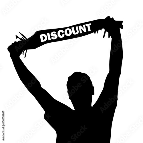 man silhouette illustration with discount
