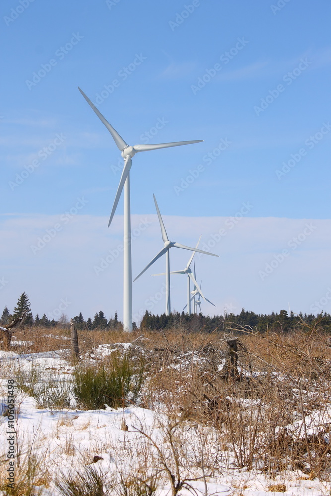 Fototapeta premium éoliennes Massif Central Haute-Loire France