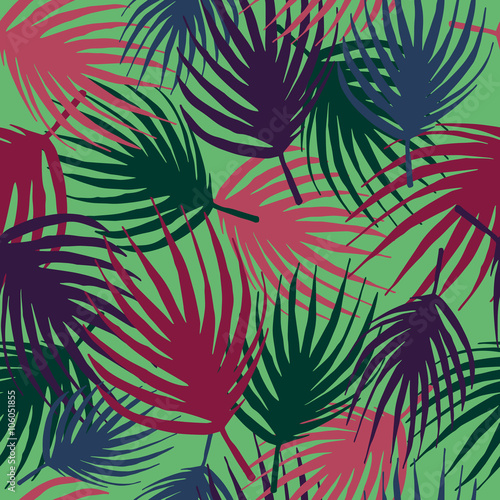 tropical leaves seamless background