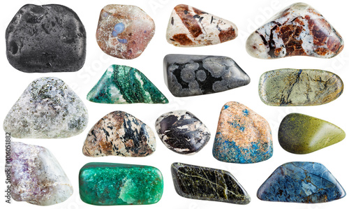 stones - shungite, porphyrite, diopside, etc photo
