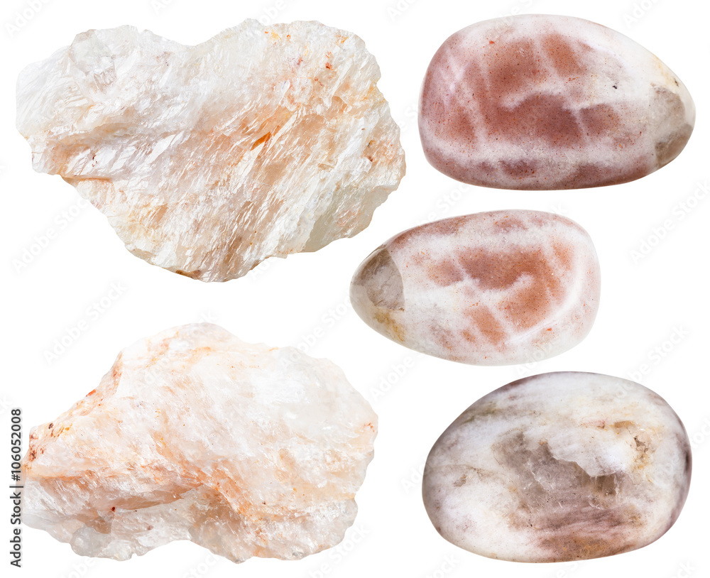 set of Albite (Belomorite) rocks and gemstones set of Albite (Belomorite) rocks and gemstones