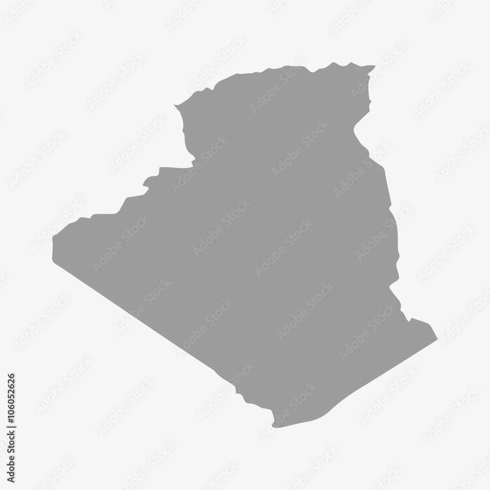 Naklejka Algeria map in gray on a white background