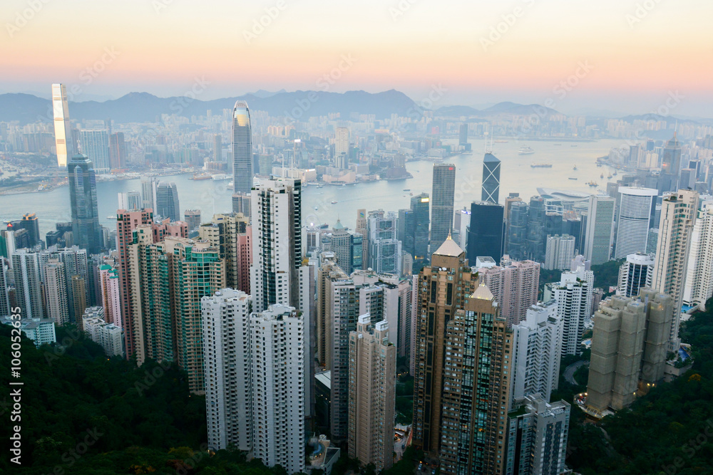 Hong Kong cityscape from Victoria