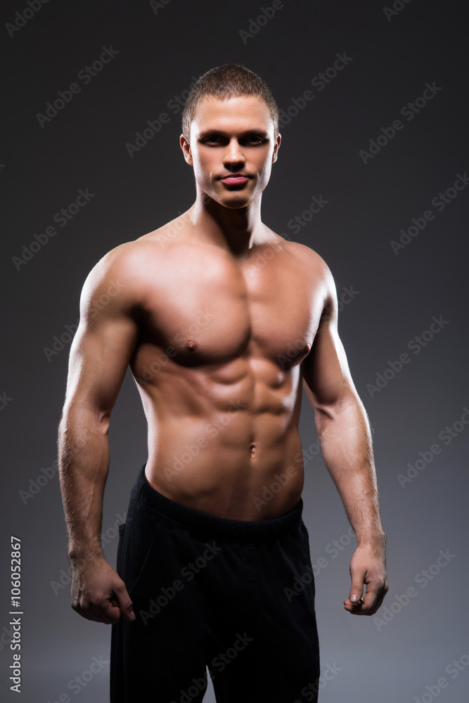 Strong, fit and sporty bodybuilder man Strong, fit and sporty bodybuilder man