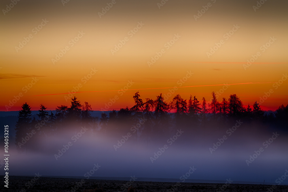Abendstimmung Sonnenuntergang im Harz
