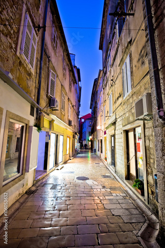 Old stone street of Zadar evening view