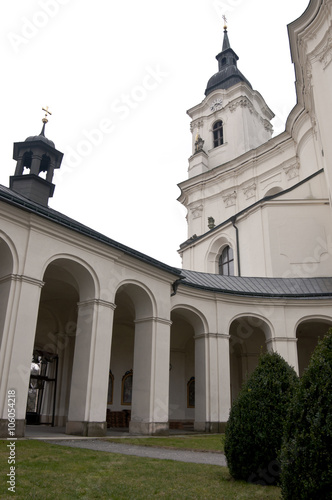 Pilgrimage Church of Virgin Mary from Jan Blazej Santini, village Krtiny, South Moravia region, Czech Republic photo