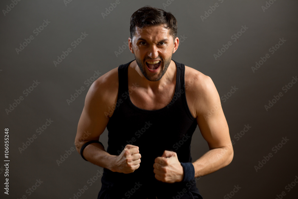 Fototapeta premium Male dancer in a studio