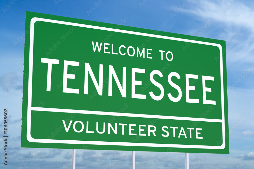 Welcome to Tennessee state road sign