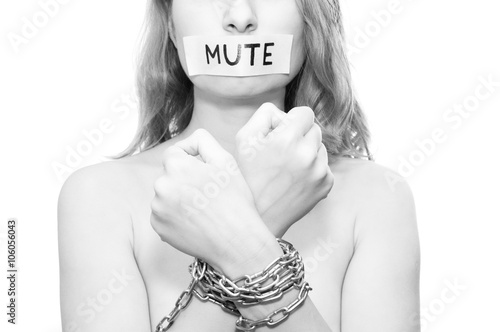 woman mouth shut captivity