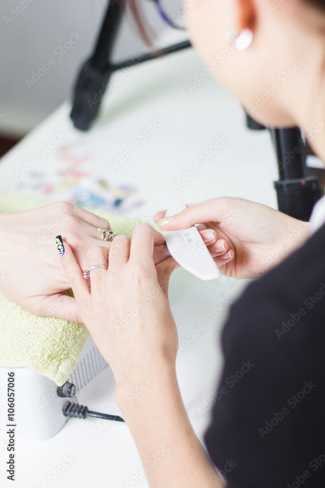 step of manicure process step of manicure process
